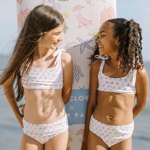 Roller Rabbit Kids Palm Dreams Cora Bikini Size 10/12PINK / 10/12